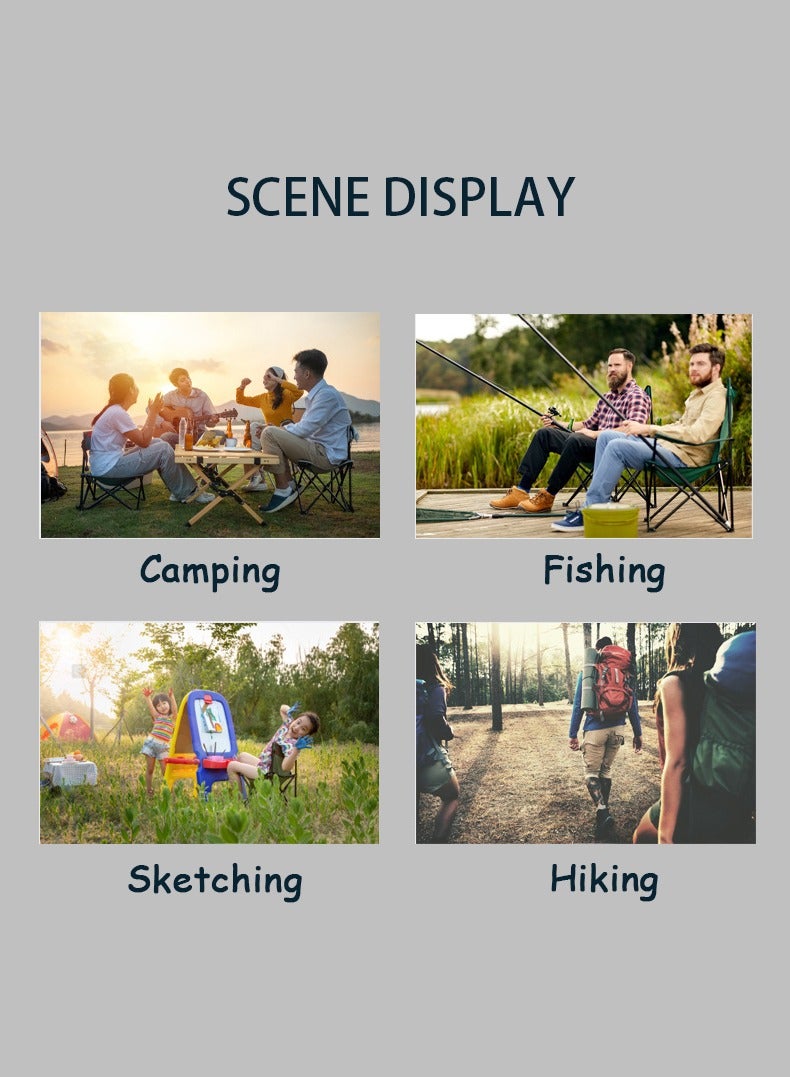 CIMIA Portable Camping Chairs 50×50×80cm Enjoy The Outdoors with a Versatile Folding Chair Sports Chair Outdoor Chair & Lawn Chair Lightweight Camping Chair with Arm Cup Holder-With Storage Bag - Image 5