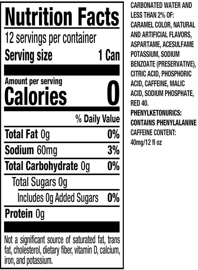 Dr Pepper Cherry Zero Sugar Soda Red & Black Cans, 355ml Cans (Pack of 12) By COUGAR | Bold Cherry Flavor | Zero Sugar | (Imported-USA) - Image 3
