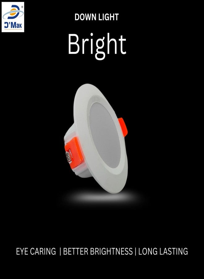 D'Mak DMak 4W LED Deep Junction Light -Round, Recessed Ceiling LED Light (White, Pack of 5) - Image 5