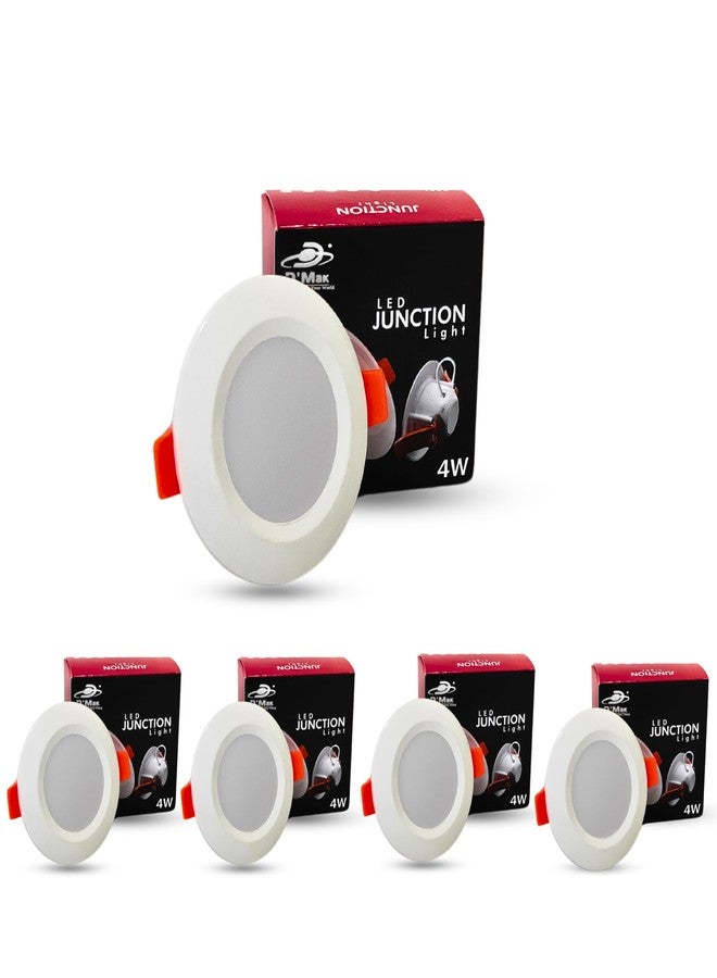 D'Mak DMak 4W LED Deep Junction Light -Round, Recessed Ceiling LED Light (White, Pack of 5) - Image 1