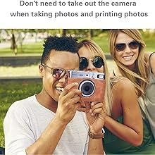 ZENKO Leather Mini Evo Cover Case - Compatible with Fujifilm Instant Camera (Brown) - Image 5