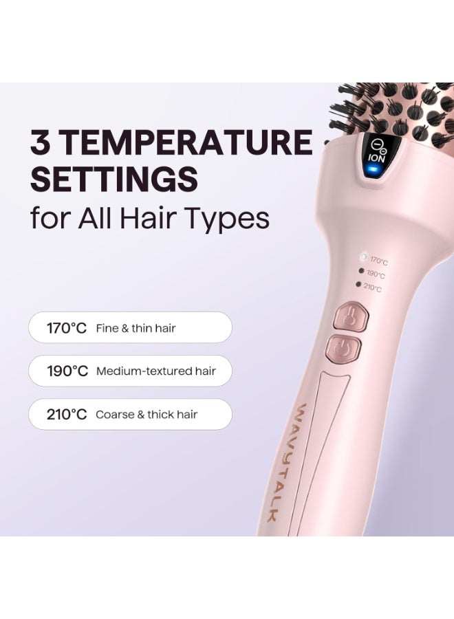 wavytalk Thermal Brush, 1.5 Inch Negative Ion Thermal Round Brush Creates Salon-quality Blowouts, lonic Frizz Reduction Makes Hair Shinier & Smoother - Image 2