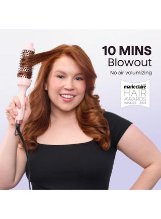 Thermal Brush Blowout Express 1.5 Inch Heated Round Brush, Ionic Anti-Frizz Thermal Styling Brush for Salon Blowouts, Negative Ion Hair Brush for Smooth Shiny Voluminous Hair, Tourmaline Ceramic Hot Air Brush - view 3