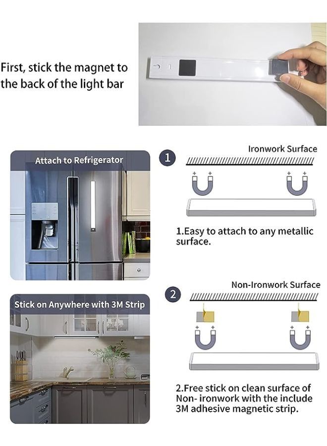 500mm Warm Indoor Under Cabinet Night Lights Wireless USB Rechargeable for Closet Hallway Stair Closet Kitchen - Image 3