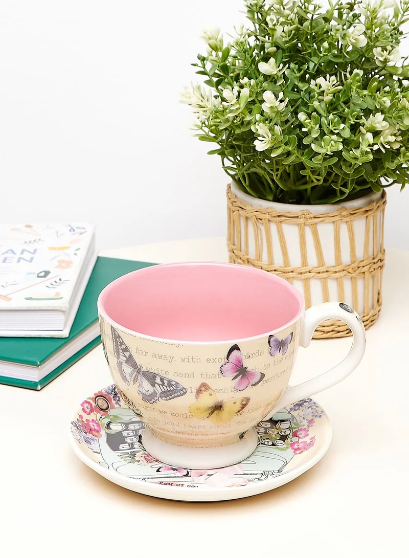 House Of Disaster Type Write Tea Cup