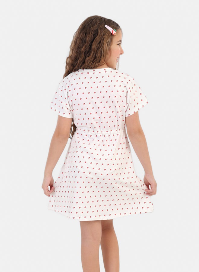 Carina Girly Strawberry Print Nightgown - Image 3