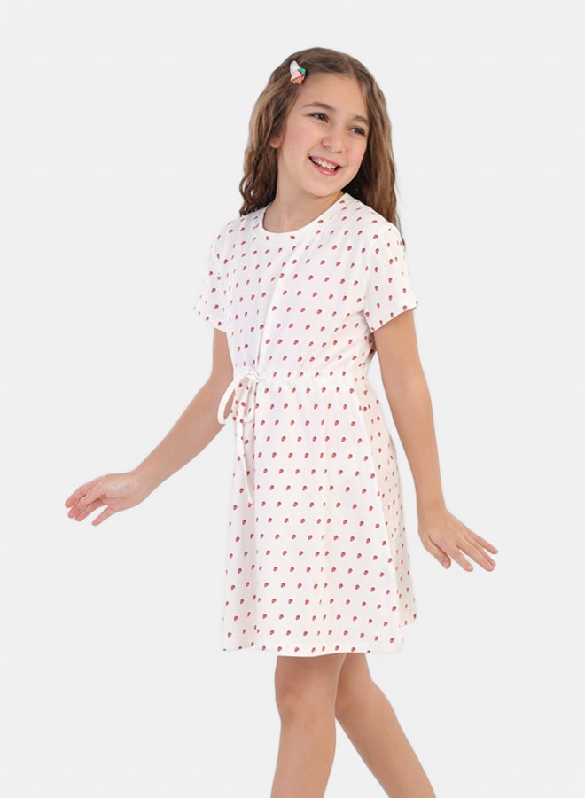 Carina Girly Strawberry Print Nightgown - Image 2