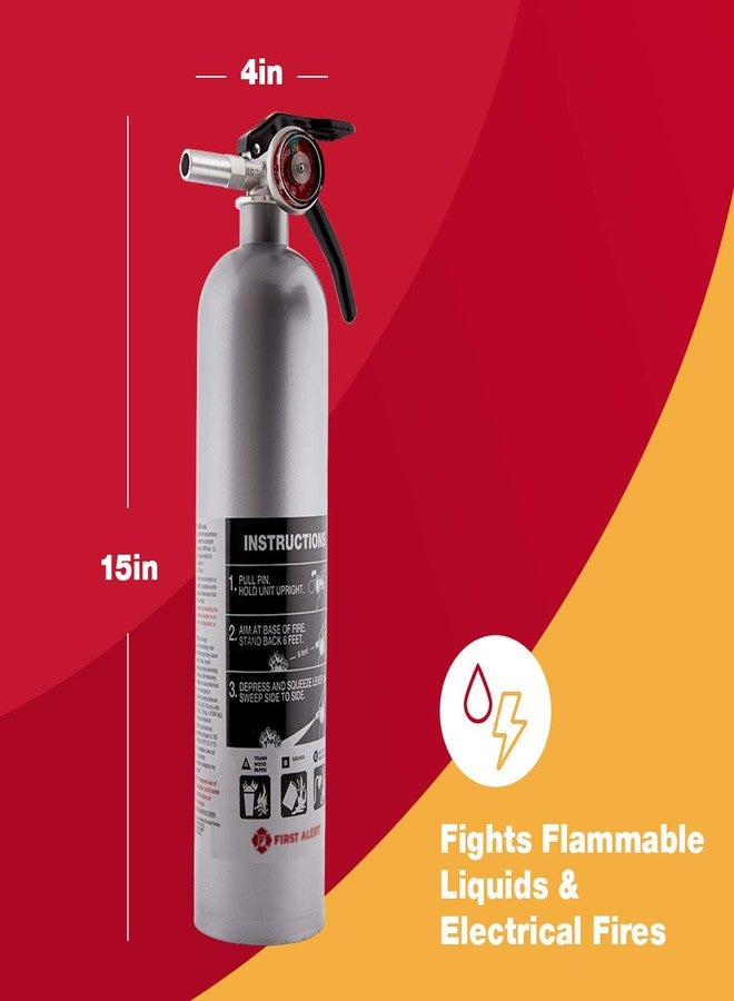 First Alert DHOME1 Rechargeable Standard Home Fire Extinguisher, UL Rated 1-A:10-B:C, Pewter - Image 5