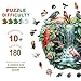 Purdicra Wooden Puzzles for Adults Paradise Garden Wooden Jigsaw Puzzle Unique Animal Shaped Wood Puzzles Adult Christmas Birthday Gifts for FriendsFamily Home Decor 114 109in 180pcs - Image 4