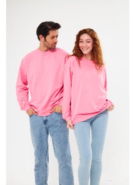 giyadda giadda Unisex Pink Oversize Loose Sweatshirt (Love-Couple Combination Recommendation)  - Image 5