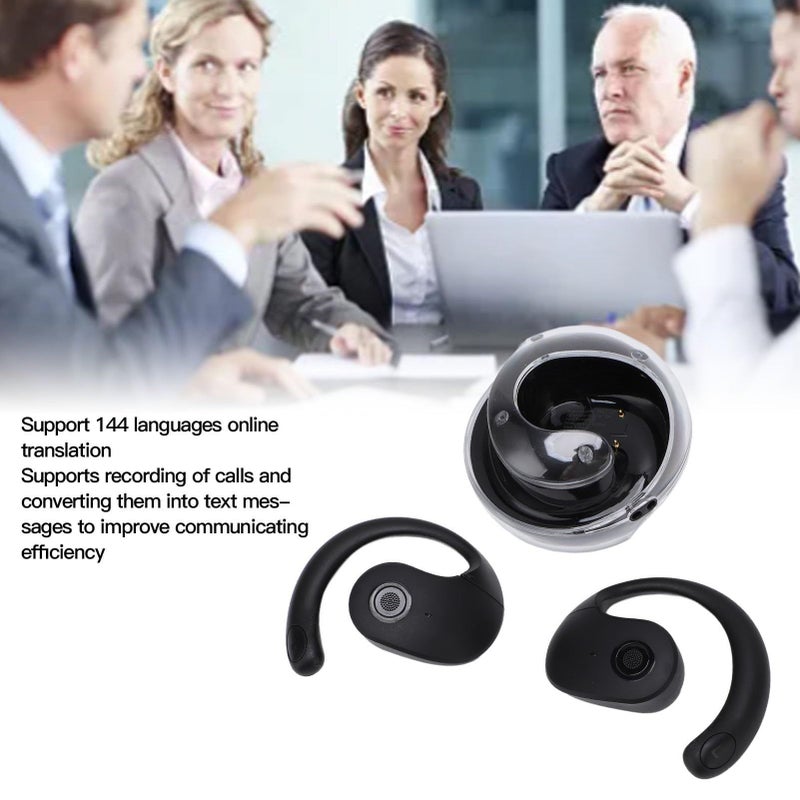 Zunate 3 in 1 Real Time Language Translator Earbuds 144 Fast Translation Headset Black - Image 4