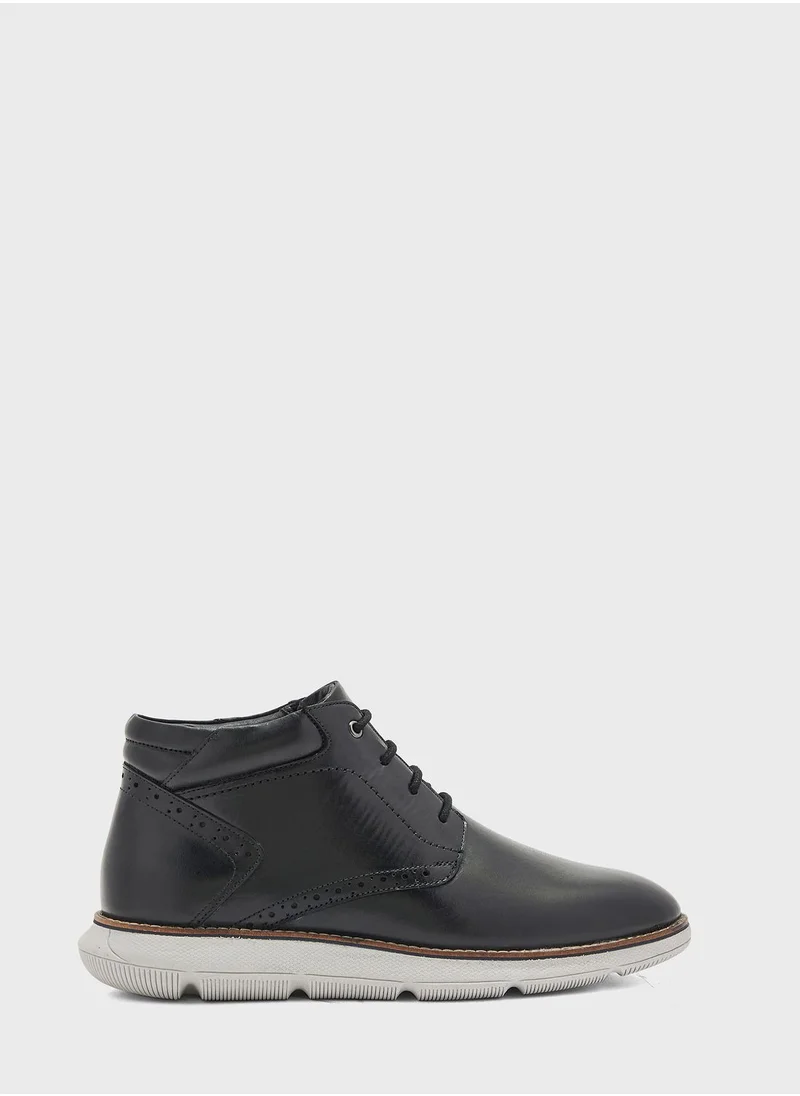 روبرت وود Genuine Leather Casual Lace Up Boots