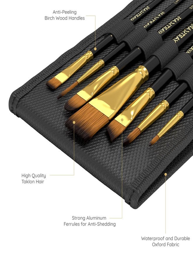MyArtscape Pocket Paint Brush Set - 7 Artists' Paintbrushes for Watercolor, Acrylic and Oil Painting - Set 1 - Quality Art Supplies - Image 2