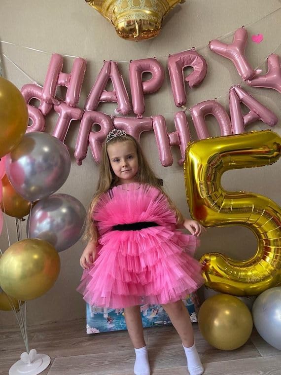 IWERP Gold 5 Balloon, Number Balloon 40 Inch, Gold and Black Party Supplies, 5th Birthday Balloon Decorations, 5 Number Balloons, Number 5 Balloon - Image 3