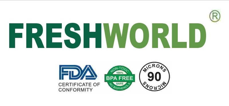 Fresh World FRESHWORLD Food Grade; BPA-Free; Microwaveable; Ready Vacuum Bags with 90 Micron Thickness: travel friendly, Airtight, storage bags, packing | One side Embossed,; (15cm x20cm)(PACK OF 100) - Image 4