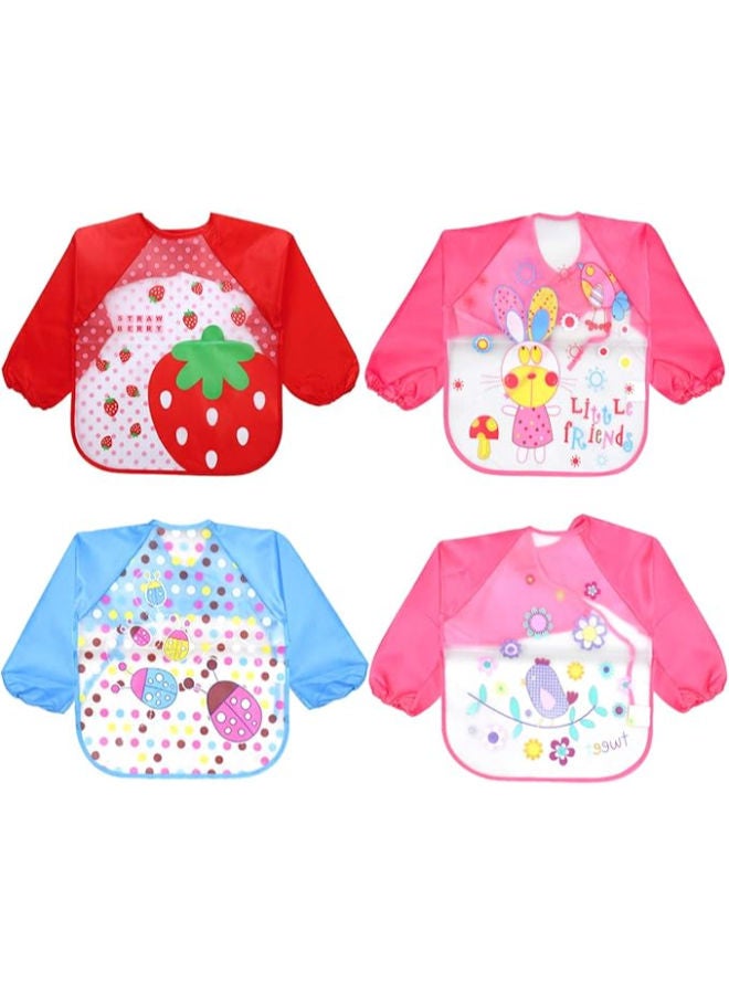 Waterproof Long Sleeve Bib ,Pack Of 4 - Image 1