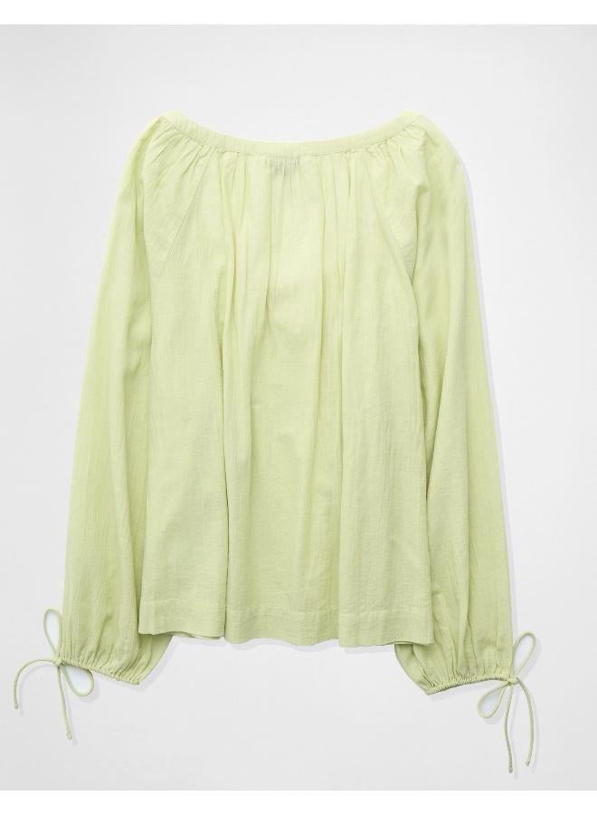 امريكان ايجل بلوزة بأزرار وأكمام ربطة عنق - Image 2