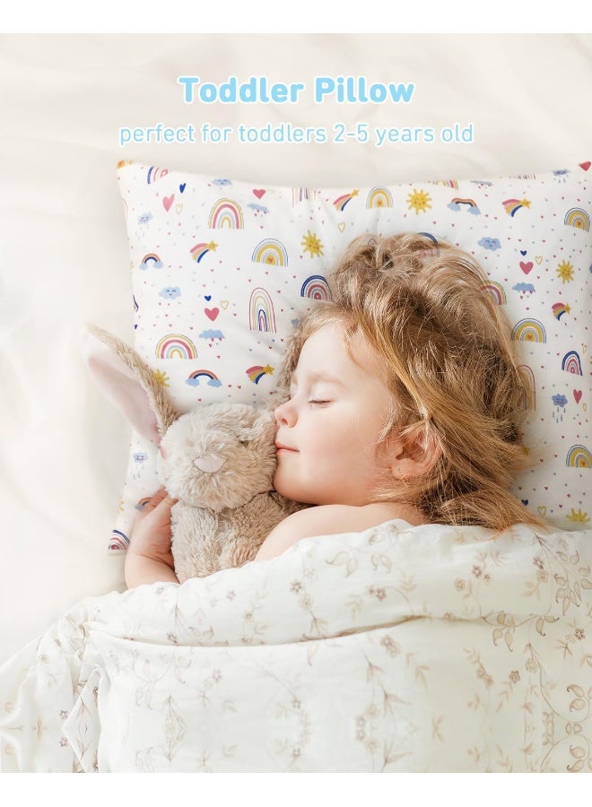 Babebay Toddler Pillow,13X18 Soft Toddler Pillows for Sleeping, Machine Washable Kids Pillow with Cotton Pillowcase, Perfect for Travel, Toddlers Cot - Image 2