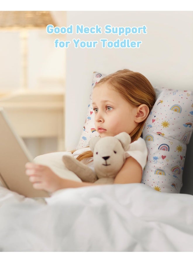 Babebay Toddler Pillow,13X18 Soft Toddler Pillows for Sleeping, Machine Washable Kids Pillow with Cotton Pillowcase, Perfect for Travel, Toddlers Cot - Image 5