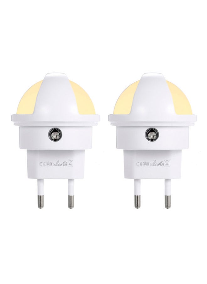 نيبمينينت مجموعة مصابيح بإضاءة LED مزودة بمقبس للإضاءة الليلية مدمج بها جهاز استشعار مكونة من قطعتين أبيض 0.1كيلوجرام  - Image 1