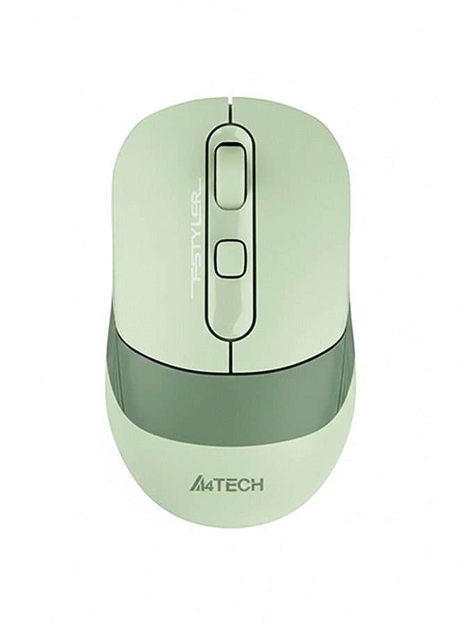 إيه 4 تيك ماوس لاسلكي/بلوتوث بوضعين مع نقرات صامتة، مزود ببطارية ليثيوم قابلة لإعادة الشحن مع كابل شحن Type-C، متوافق مع Windows / Mac / Chrome OS / Android، موديل FB10CS، اللون أسود. - Image 1