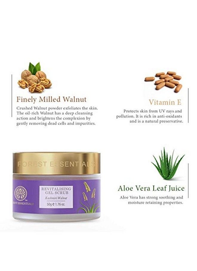 Forest Essentials - مقشر جل الجوز الكشميري المنشط؛ تقشير منشط؛ مقشر للوجه للجنسين؛ 50 جرام - Image 1