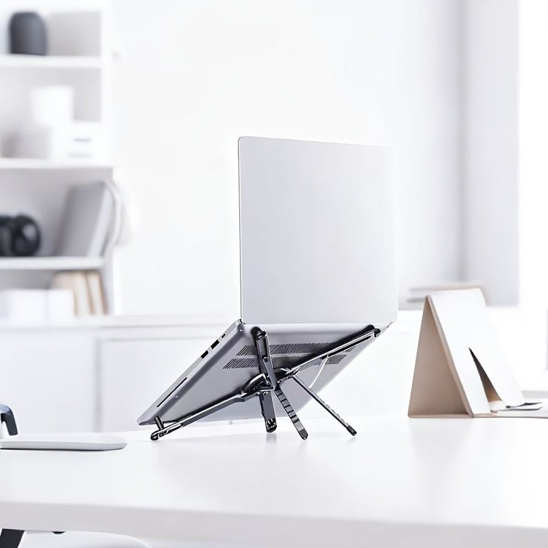 Grey Multi-Angle Phone Tablet Stand Tripod Selfie Stick 8-Level Adjustable Holder - Image 2