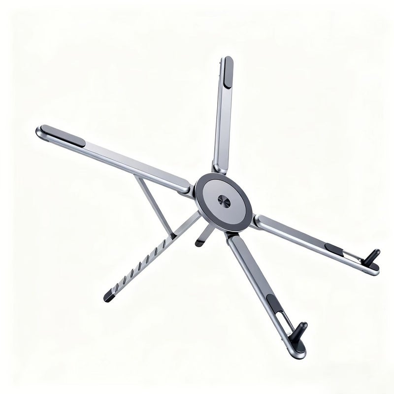 Grey Multi-Angle Phone Tablet Stand Tripod Selfie Stick 8-Level Adjustable Holder - Image 1