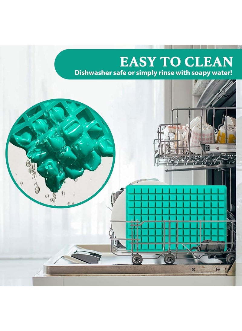 Karp KARP 126-Cavity Square Silicone Candy Mold Non-Stick Mini Chocolate for Homemade Caramels, Jelly, Gummy, Ice Cube, Truffles, Pralines & Ganache - Flexible & Easy to Release  - Image 3