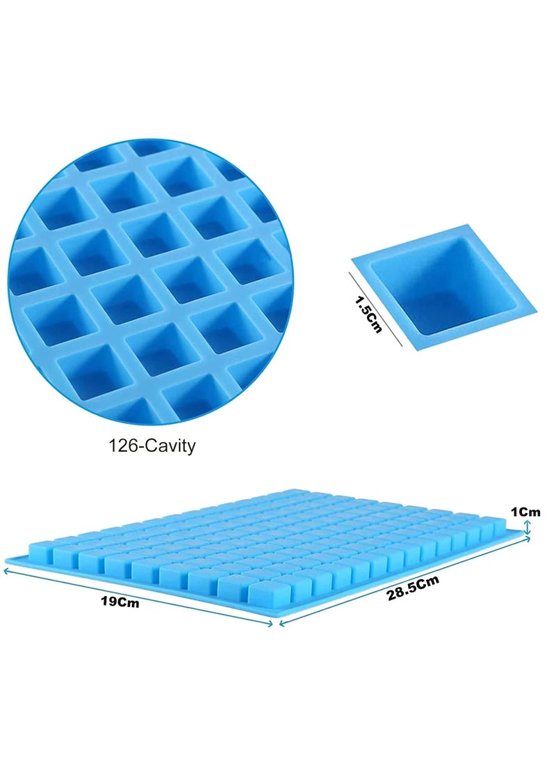 Karp KARP 126-Cavity Square Silicone Candy Mold Non-Stick Mini Chocolate for Homemade Caramels, Jelly, Gummy, Ice Cube, Truffles, Pralines & Ganache - Flexible & Easy to Release  - Image 2