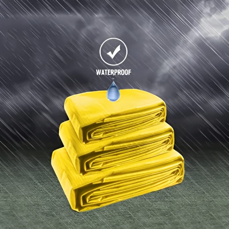 RK Trends Heavy Duty Tarpaulin, Waterproof, UV Resistant, Reinforced Eyelets (HDPE -Yellow, 30 Feet X 30 Feet) - Image 2