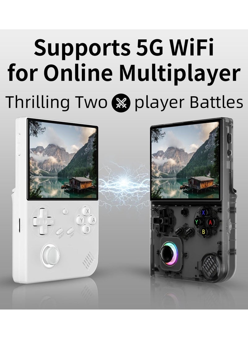 أنبيرنيك جهاز ألعاب محمول RG40XX V بشاشة IPS بحجم 4.0 بوصات، مع بطاقة TF سعة 64 جيجابايت، مثبت مسبقًا على 5223 لعبة، يدعم واي فاي 5G وبلوتوث 4.2 للعب الجماعي عبر الإنترنت والبث المباشر ومحاكي الألعاب القديمة عبر HDMI - Image 3