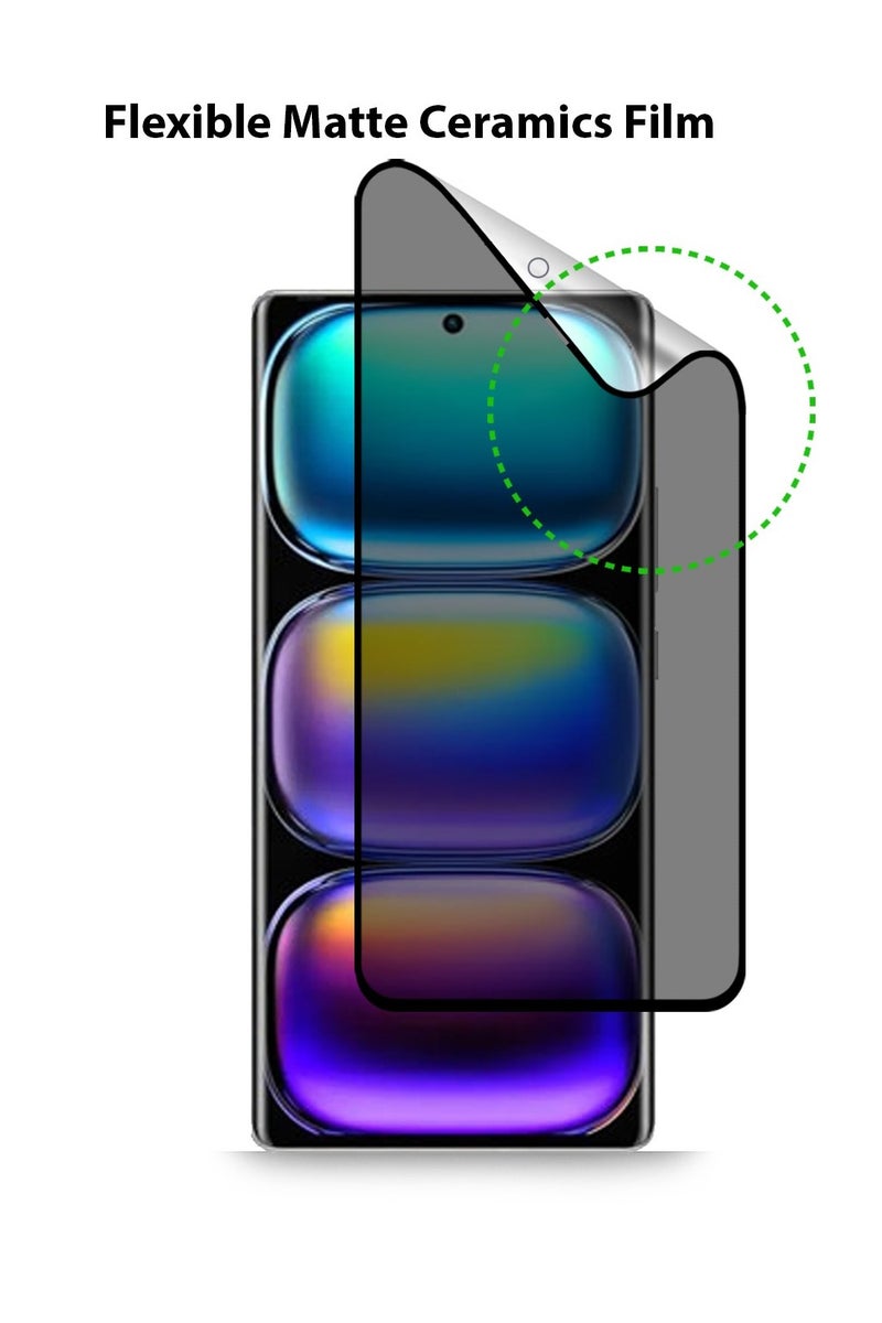 Techie Infinix Hot 50 5G Full Cover Matte Ceramic Privacy Screen Protector - Explosion-Proof, Anti-Bubble, Anti-Fingerprint - Image 4