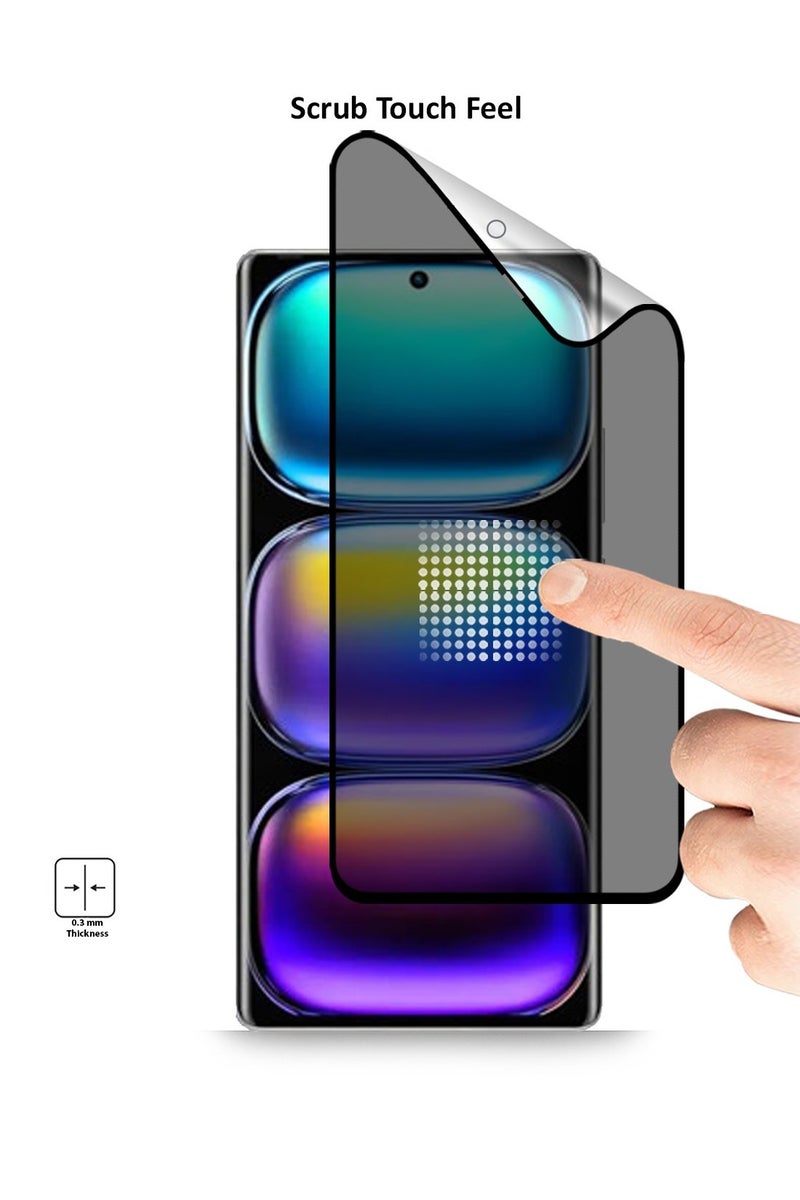 Techie Infinix Hot 50 5G Full Cover Matte Ceramic Privacy Screen Protector - Explosion-Proof, Anti-Bubble, Anti-Fingerprint - Image 3