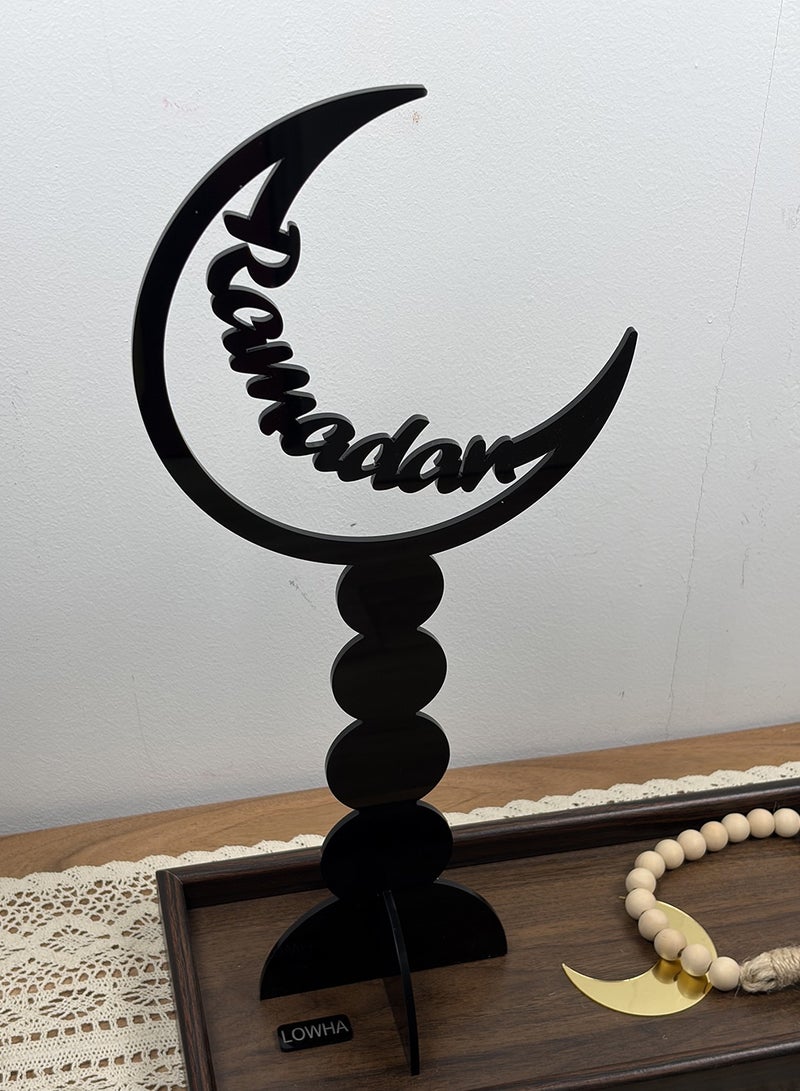 لوحة ستاند ديكور من الأكريليك بتصميم هلال رمضان - Image 2