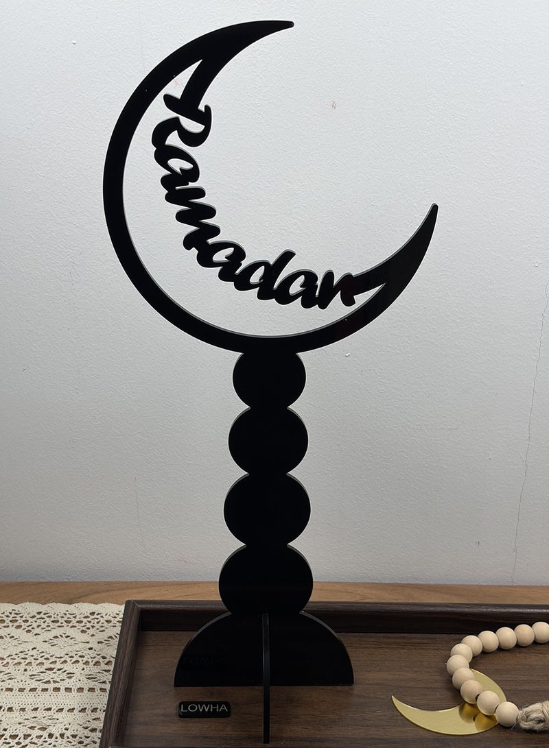 لوحة ستاند ديكور من الأكريليك بتصميم هلال رمضان - Image 1