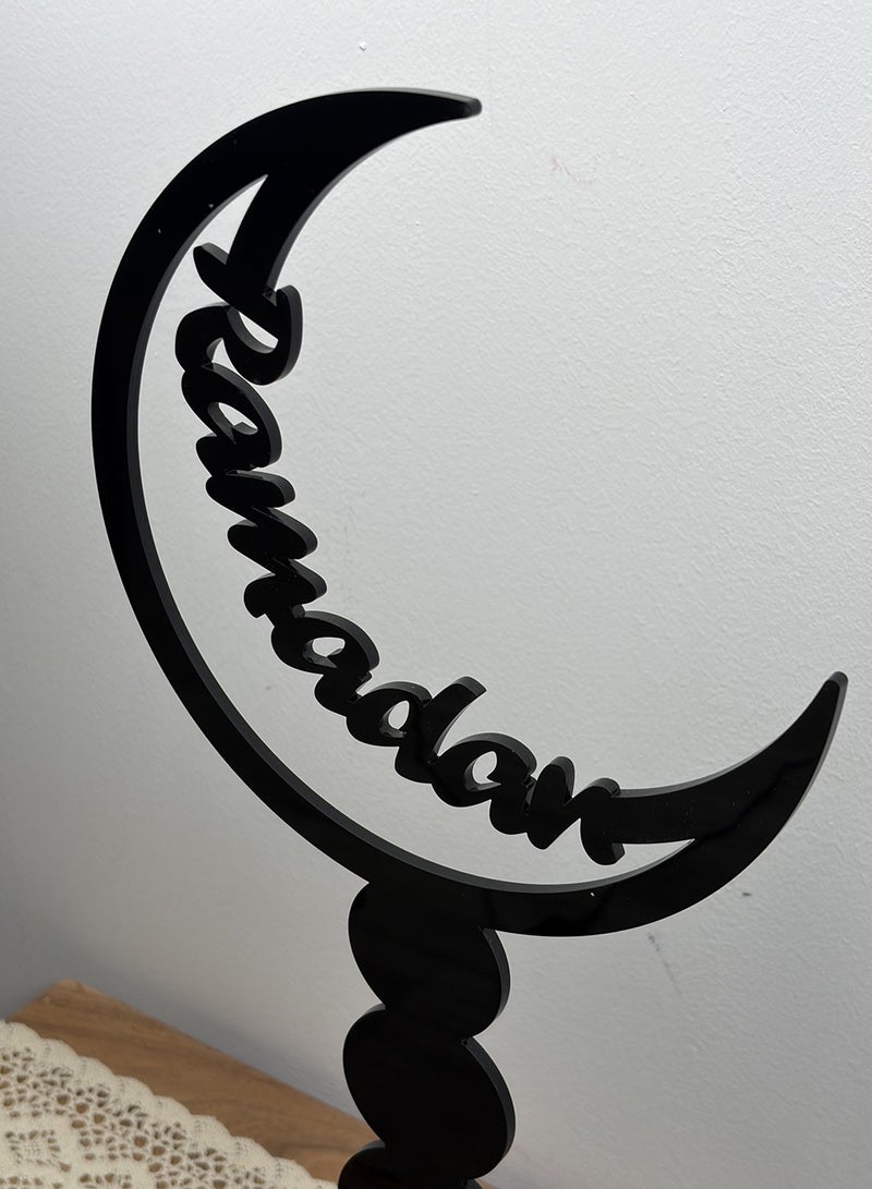 لوحة ستاند ديكور من الأكريليك بتصميم هلال رمضان - Image 4