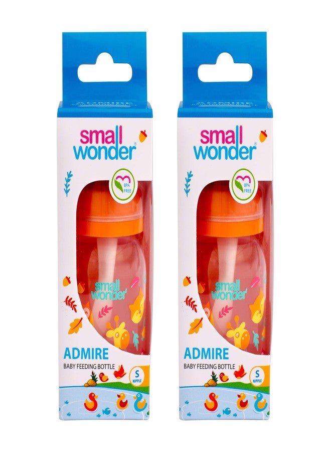 Small Wonder Admire Baby Feeding Bottle (Pack of 2), 125ML, Orange - Image 3