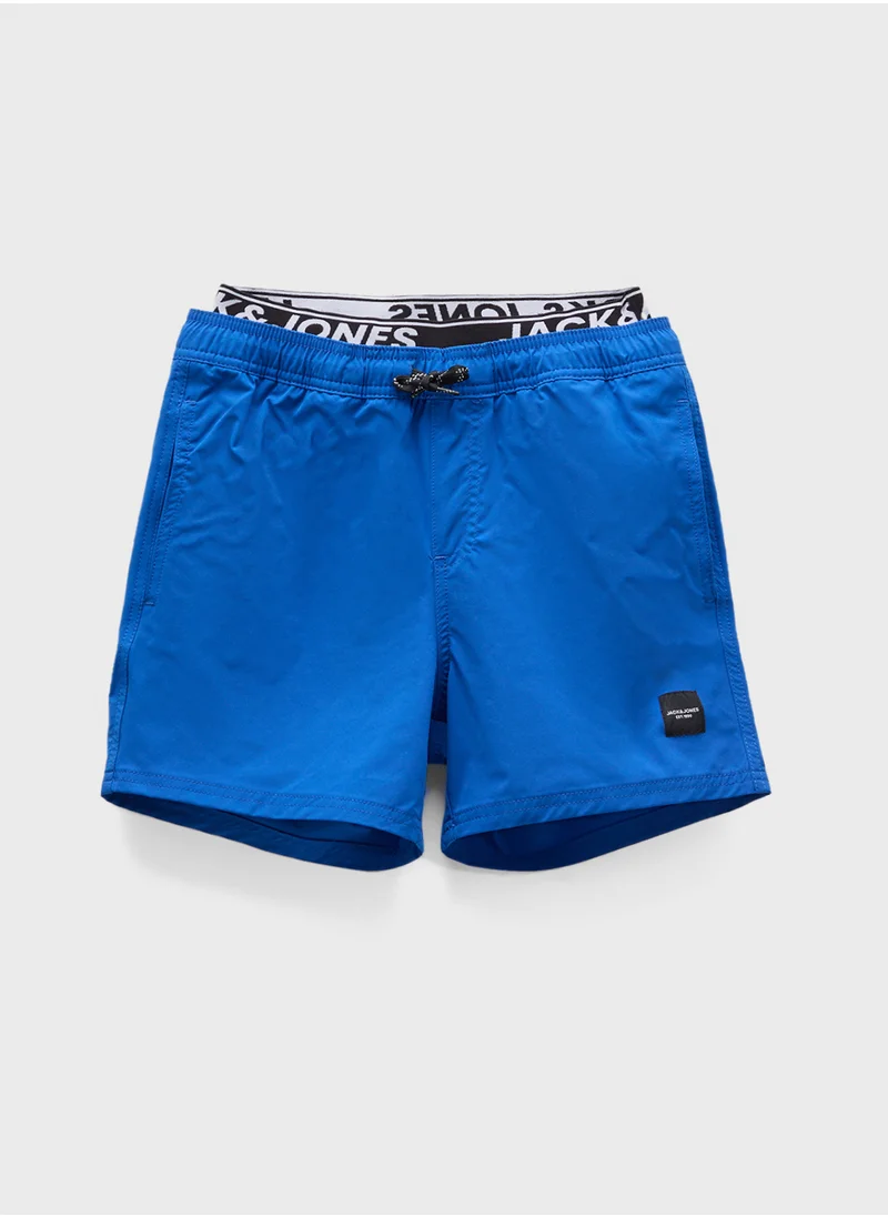 جاك وجونز جونيور Kids Logo Swim Shorts