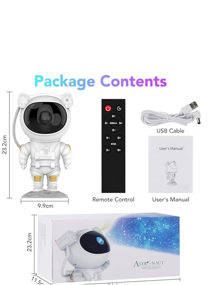 Generic - Tobeeb® Astronaut Shape Projector for Children with Remote Control, Equipped with LED Night Light, Stars, Lights and Galaxy, 360 Degree Adjustable - Image 1