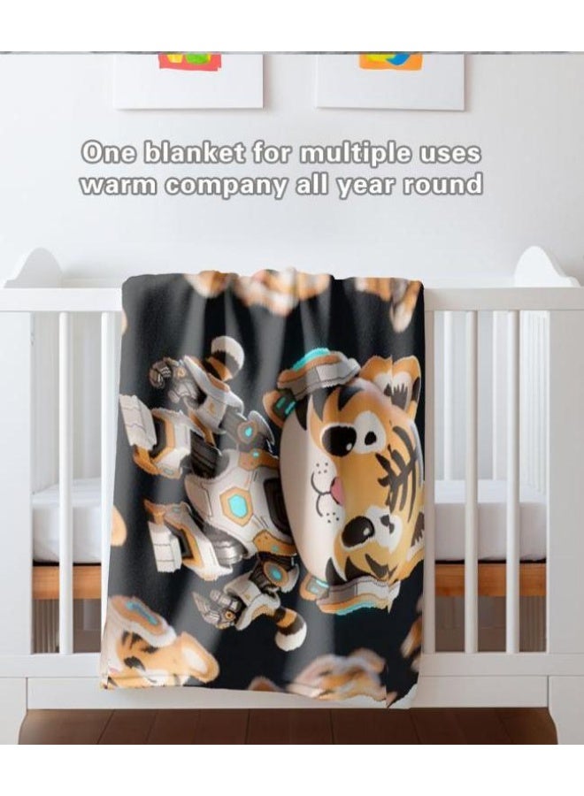 عام بطانية رقيقة من الفانيلا الكرتونية للأطفال والرضع (دافئة ومريحة، ومناسبة للنوم والألعاب) 70 سم * 100 سم - Image 1