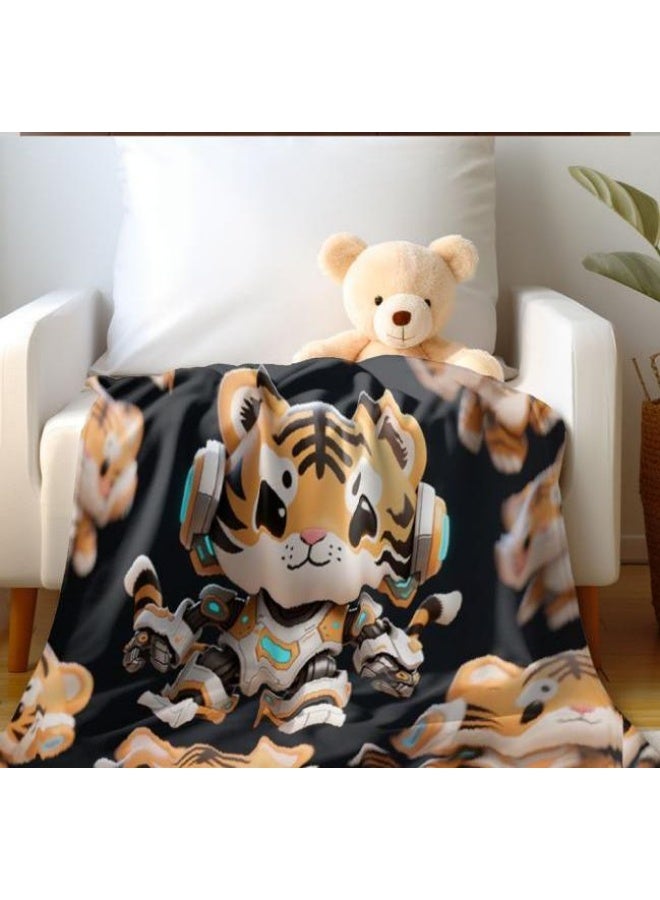 عام بطانية رقيقة من الفانيلا الكرتونية للأطفال والرضع (دافئة ومريحة، ومناسبة للنوم والألعاب) 70 سم * 100 سم - Image 2