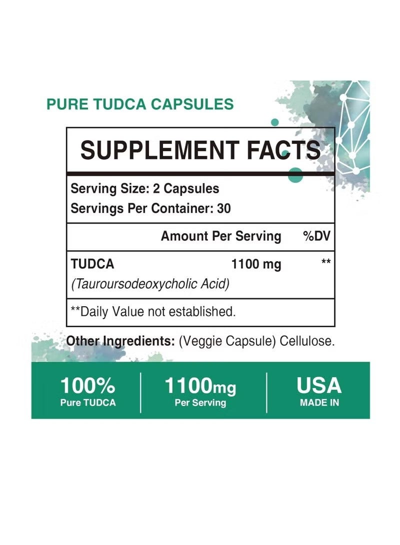 سامبوغرا تقدم TUDCA 1100mg 60 كبسولات, كبسولات تنظيف الكبد 30 يوم الإمداد, دعم صحة الكبد والأمعاء, إزالة السموم والإصلاح, المكملات الغذائية - Image 2