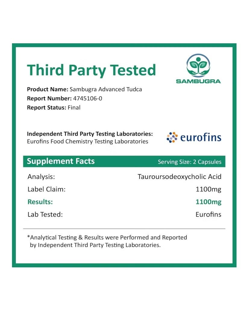 سامبوغرا تقدم TUDCA 1100mg 60 كبسولات, كبسولات تنظيف الكبد 30 يوم الإمداد, دعم صحة الكبد والأمعاء, إزالة السموم والإصلاح, المكملات الغذائية - Image 3