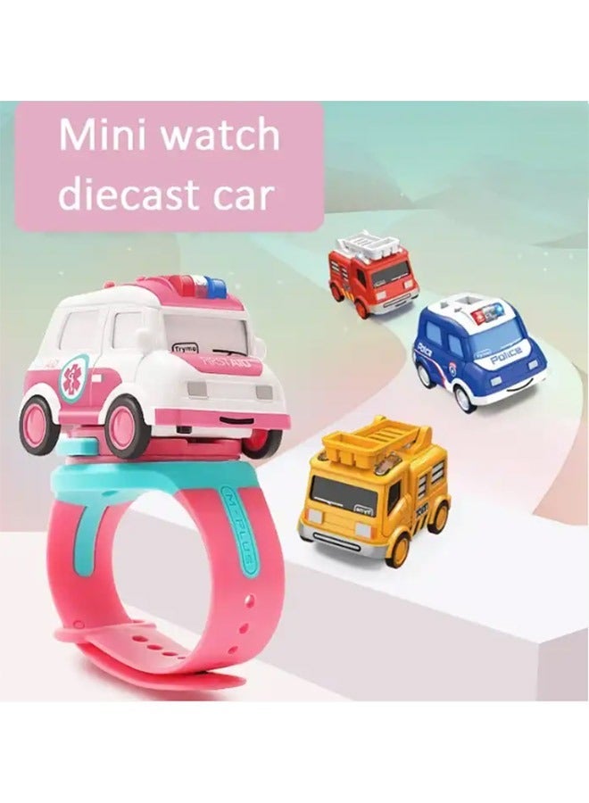 Captaintech Racing Watch Toy Cute Watch Car Toy Soft Wristband Attractive Gift for Boys and Girls (Pink) - Image 5