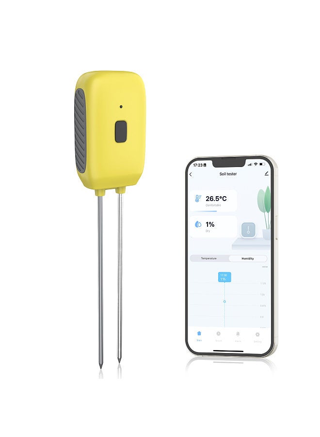 Generic Soil Tester Temperature Humidity Test Meter Potted Plant Moisture Measuring Instrument Mobilephone APP Control  - Image 1