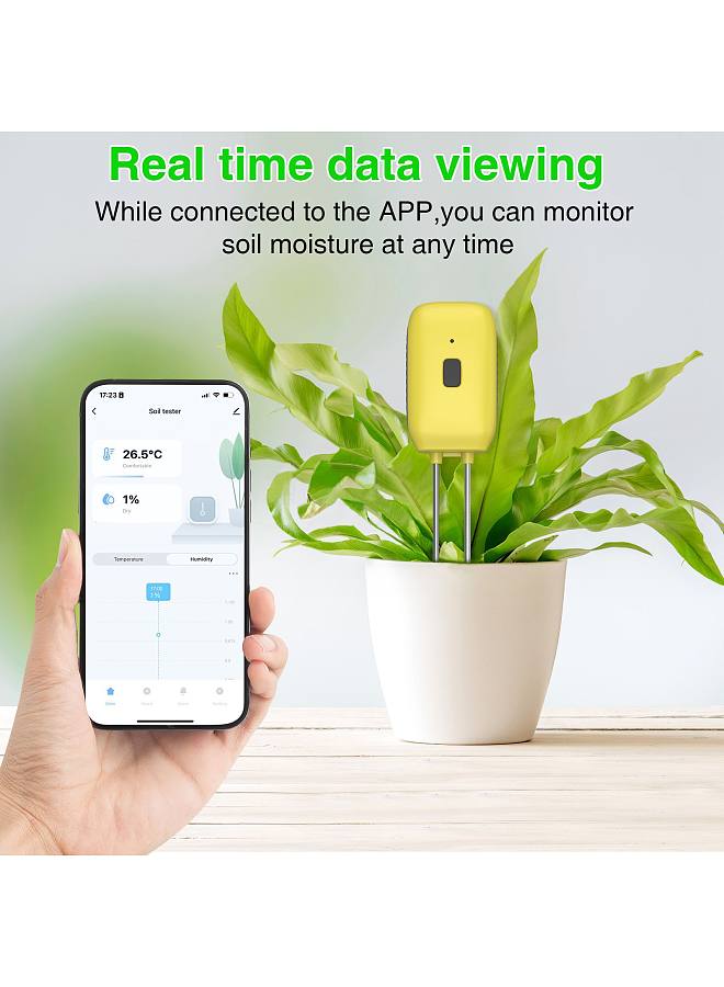 Generic Soil Tester Temperature Humidity Test Meter Potted Plant Moisture Measuring Instrument Mobilephone APP Control  - Image 2