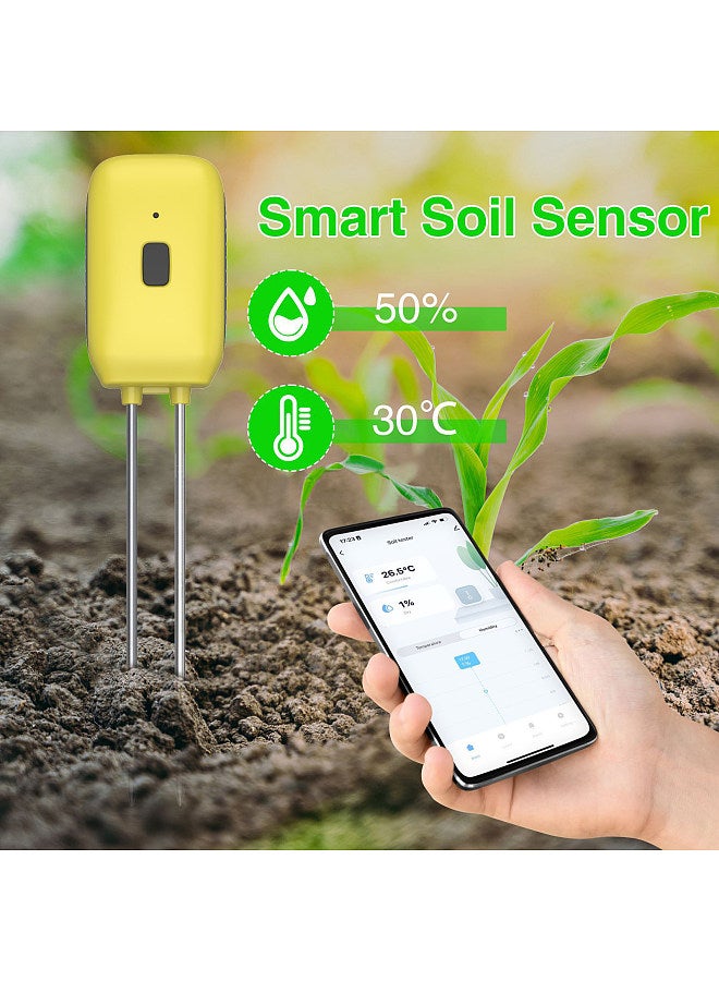 Generic Soil Tester Temperature Humidity Test Meter Potted Plant Moisture Measuring Instrument Mobilephone APP Control  - Image 5