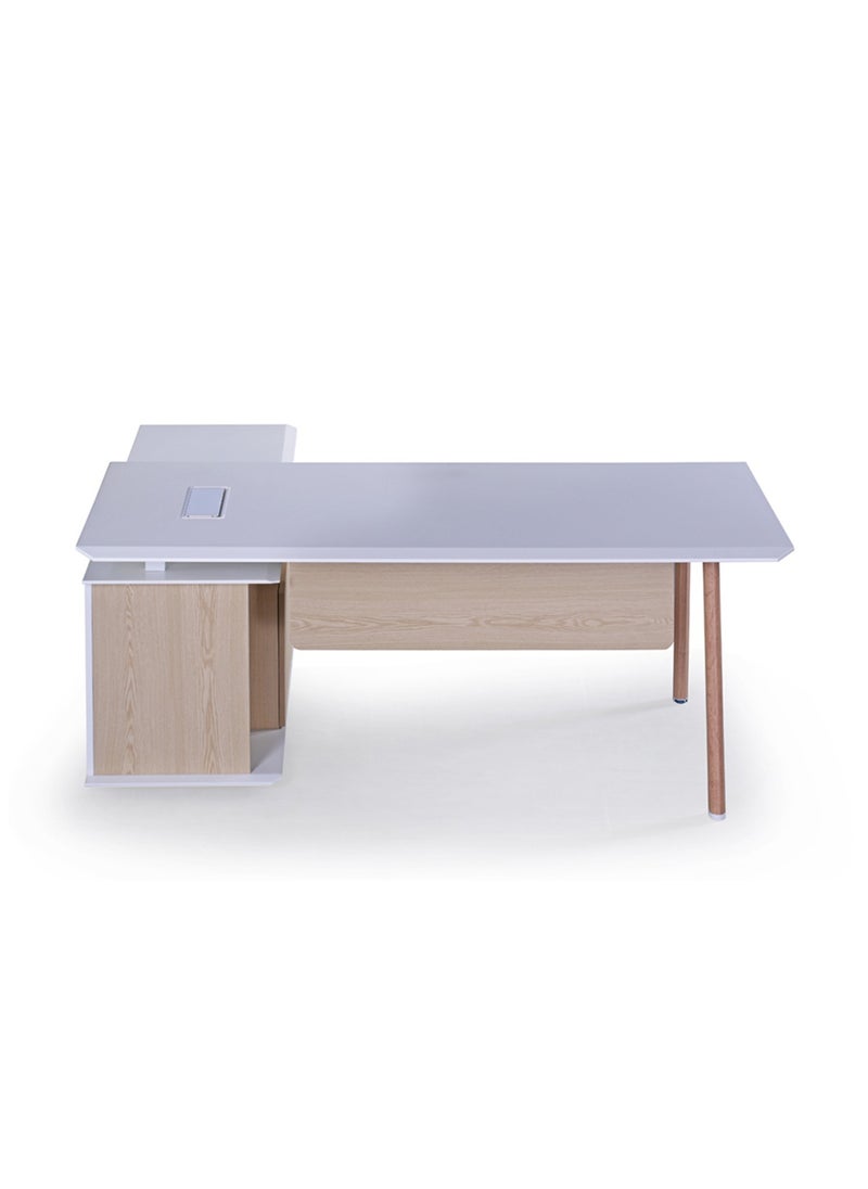 Neo Front - Manager Table Powder Coated Director Table Executive Desk L Shape With Side Cabinet 2m - Image 1