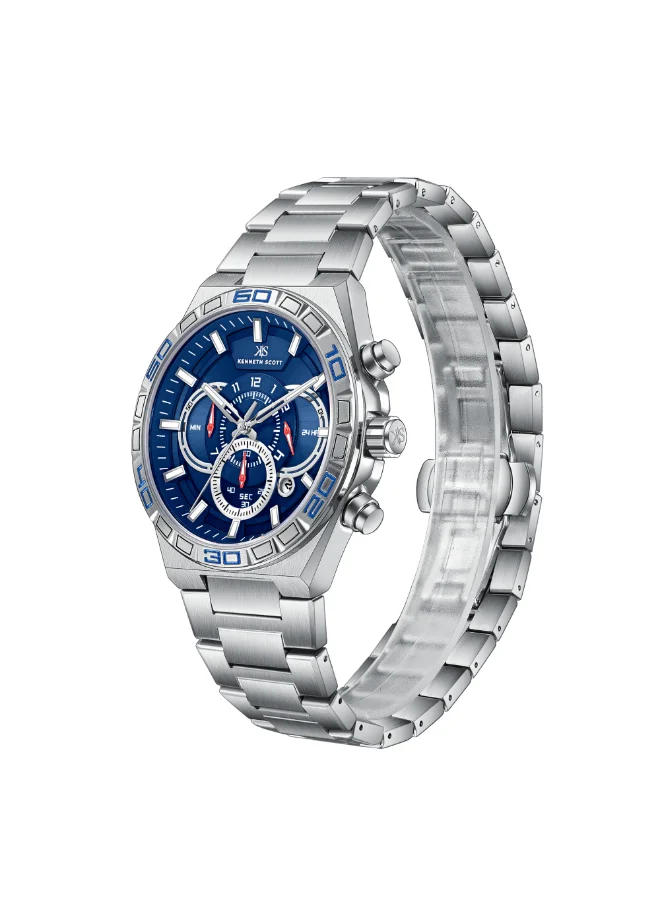 Kenneth Scott Men's Stainless steel Chronograph  Watch K26101-SBSN - 43 mm